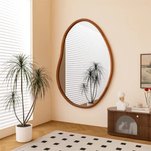 Wood Decor Mirror Wall Framed